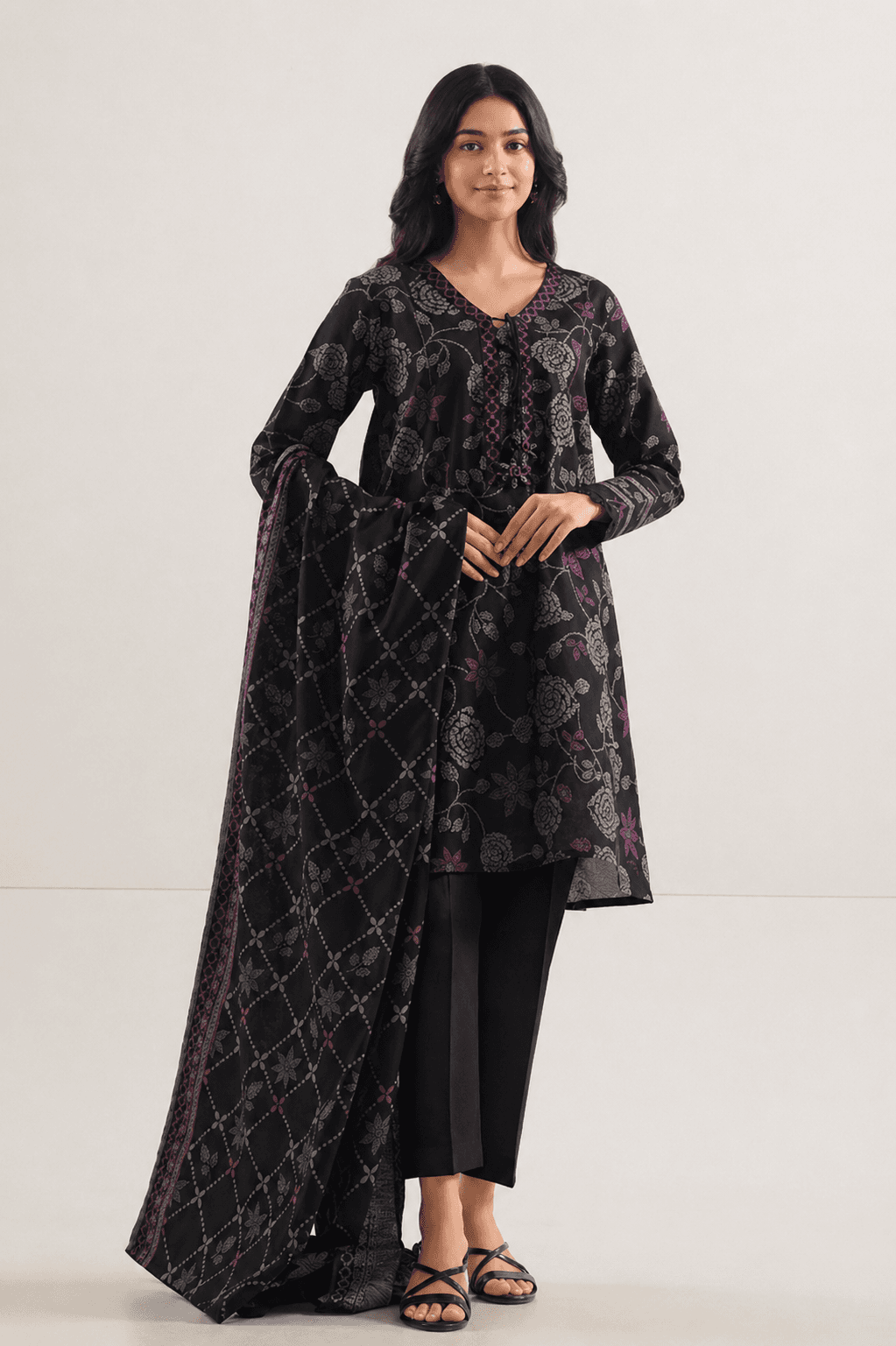 Zanora Tana Dora Digital Print Lawn 3 Piece Unstitched Suit - A for women in Pakistan